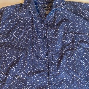 APT 9 Navy and White Dotted Men's Shirt